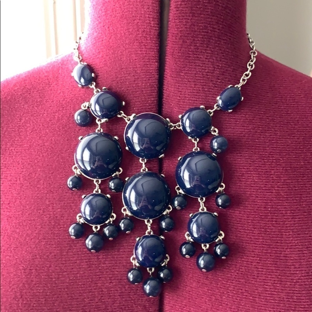 Navy bubble necklace